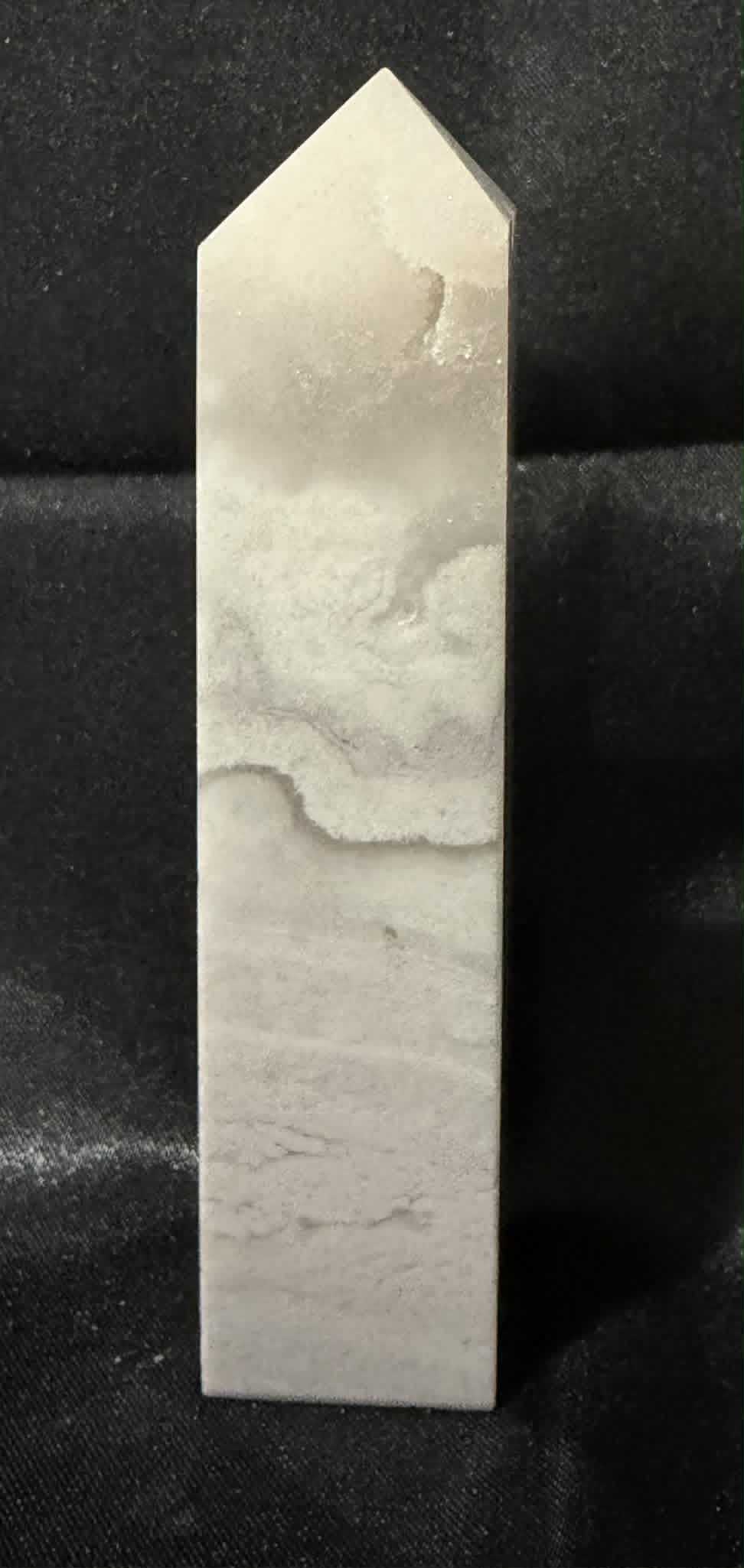 White Mexican Agate Tower