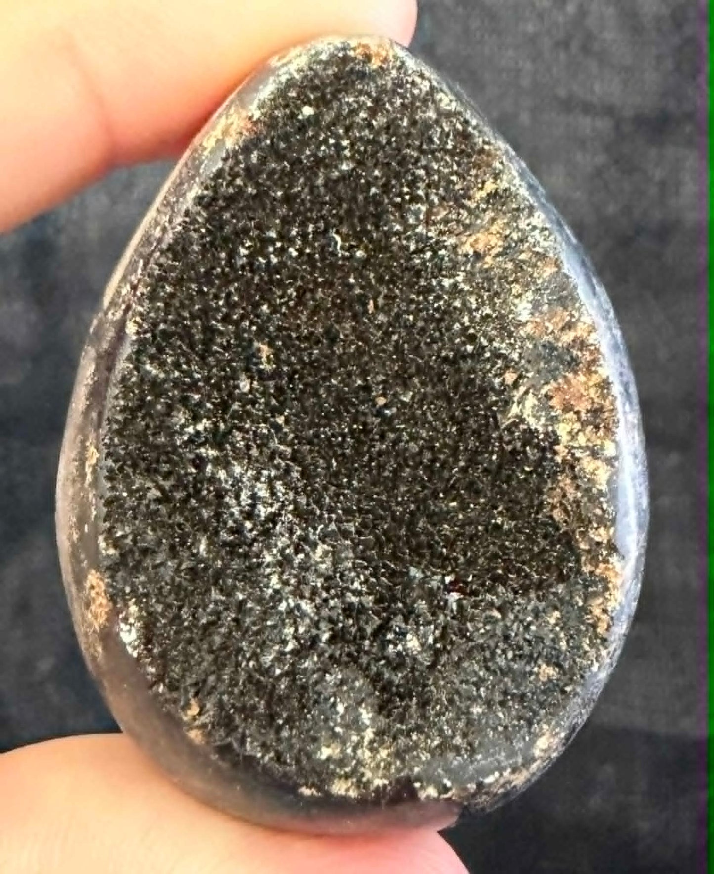 Septarian Egg with Druzy Carving