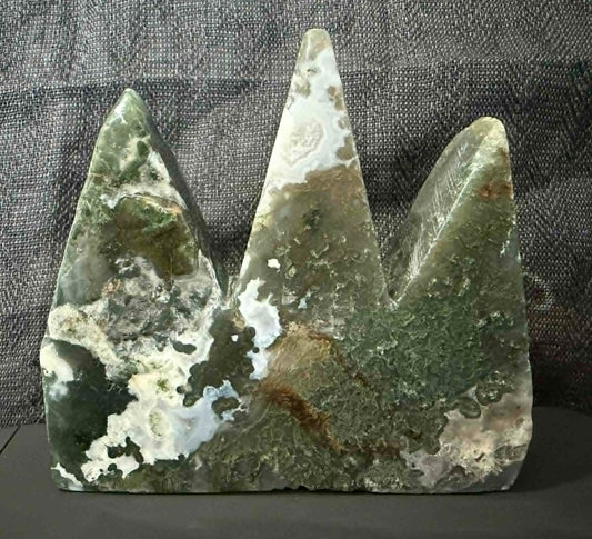 Moss Agate Mountain Carving