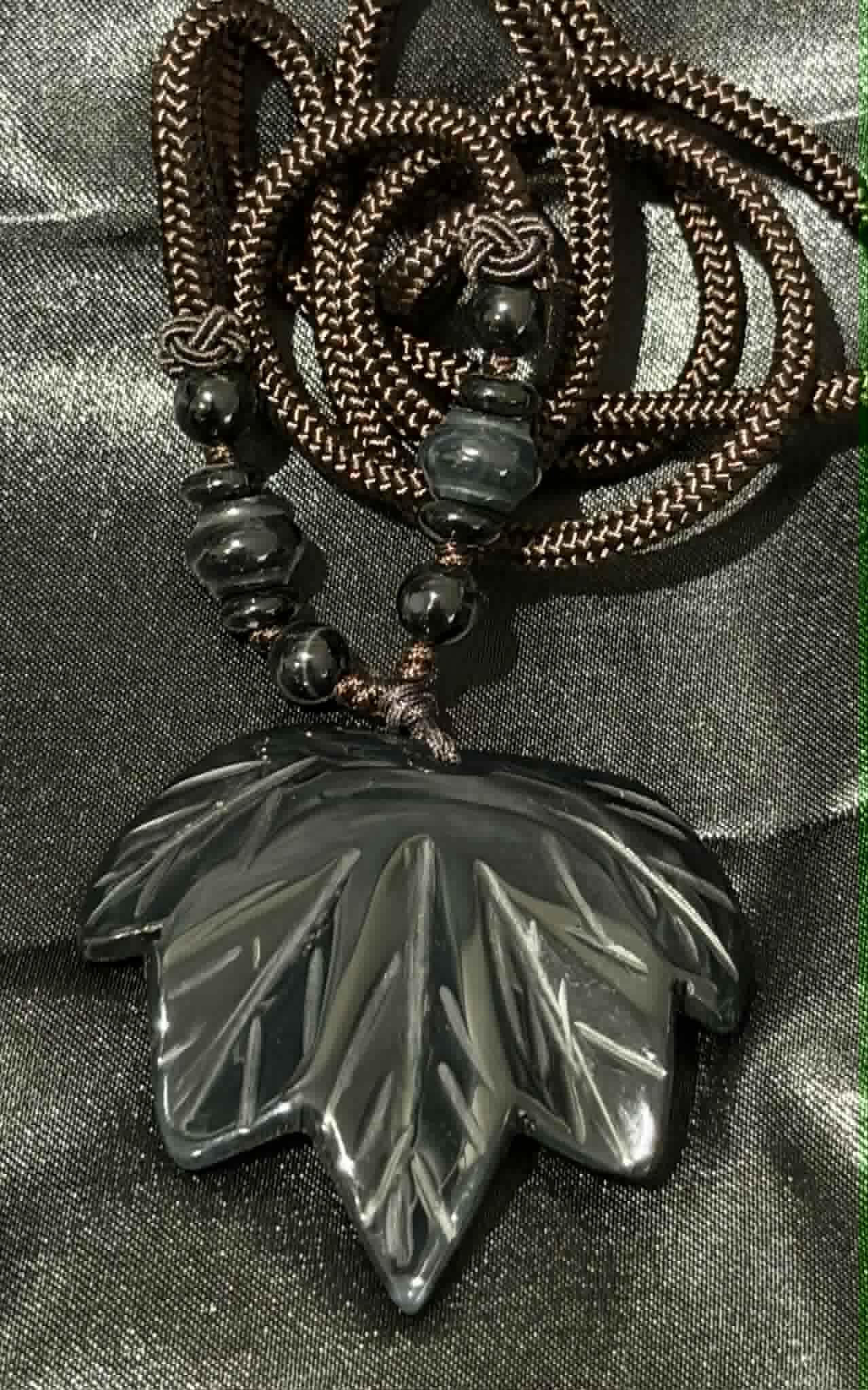 Maple Leaf Crystal Pendant
