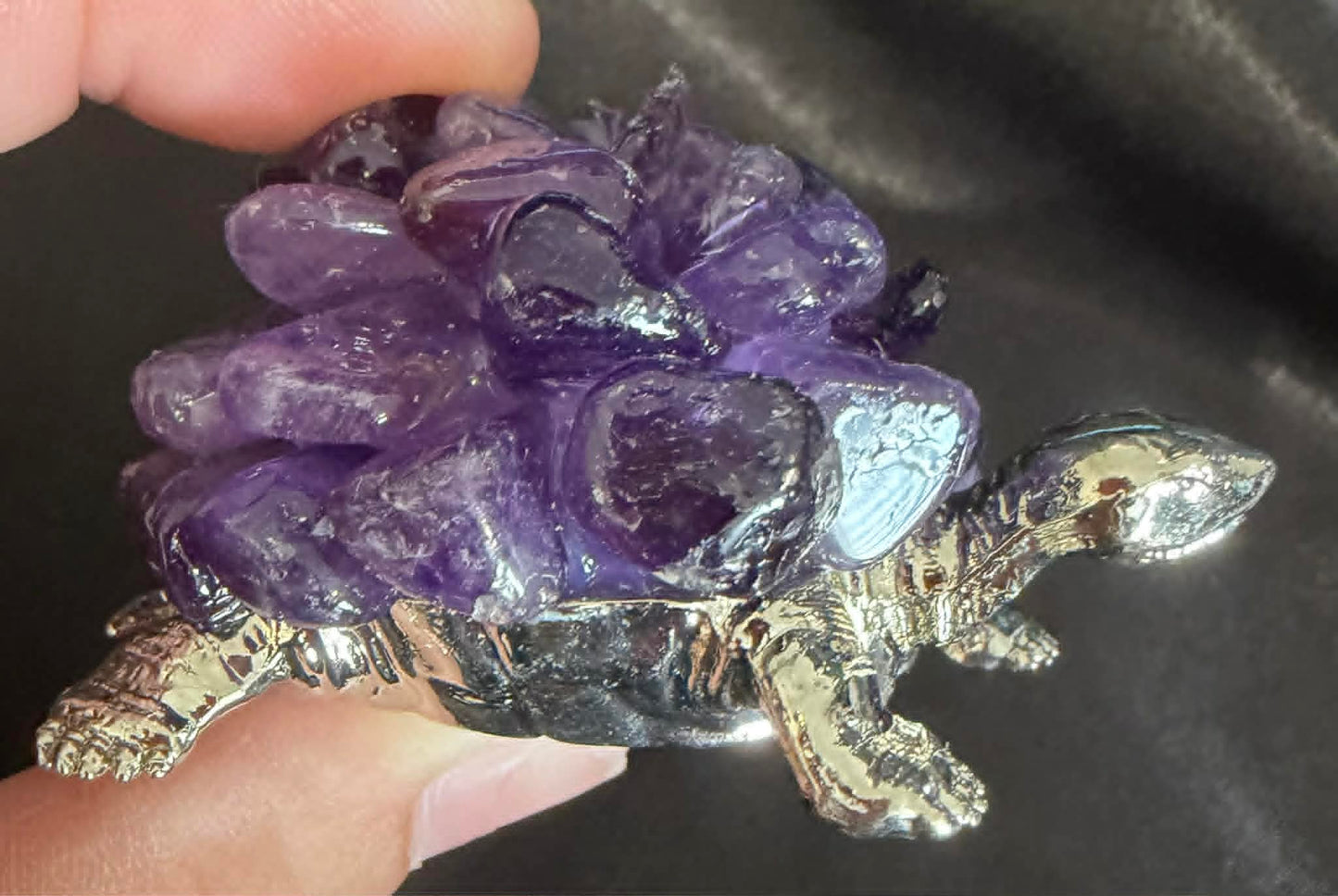 Crystal Chip Turtle Figurine