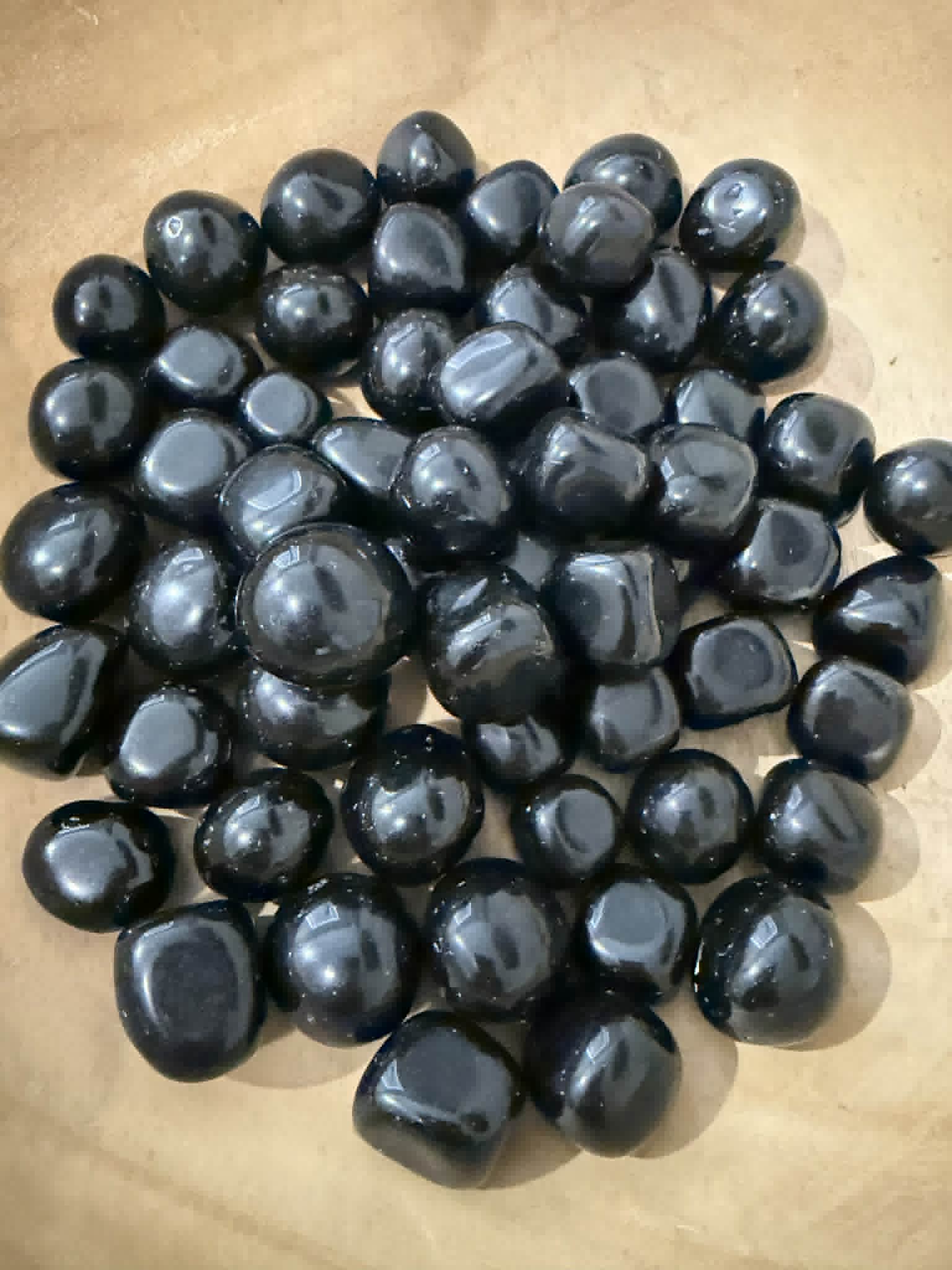 Black Obsidian Tumbles