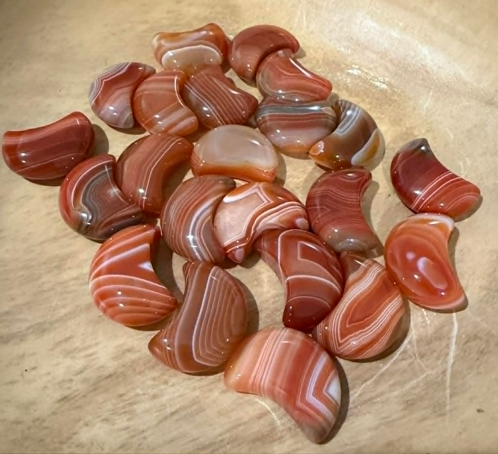 Sardonyx Moon Carvings