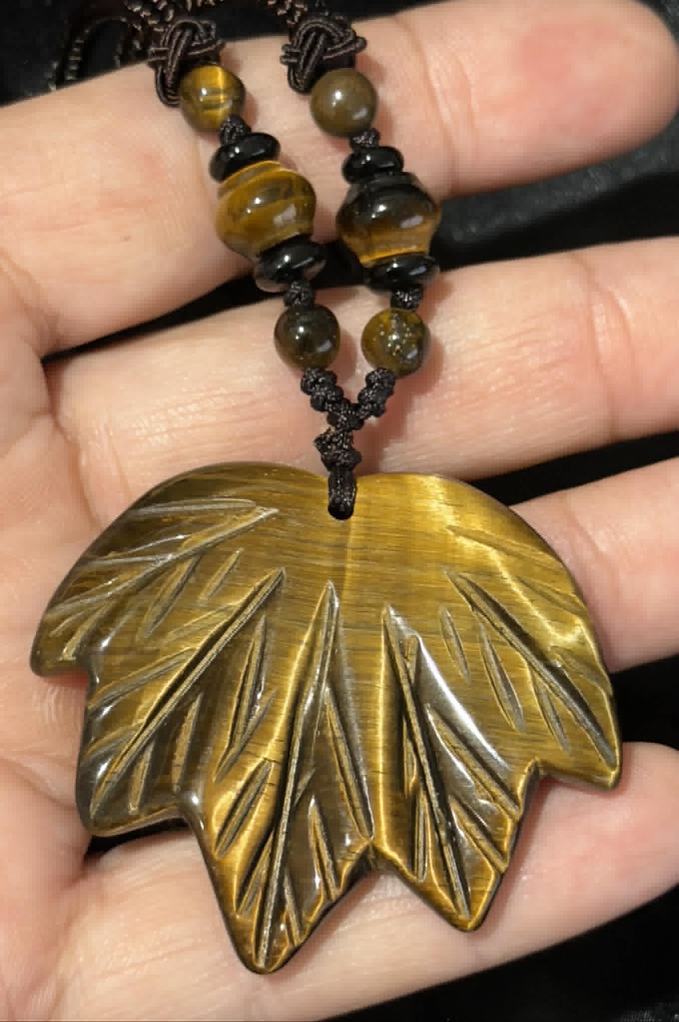 Maple Leaf Crystal Pendant