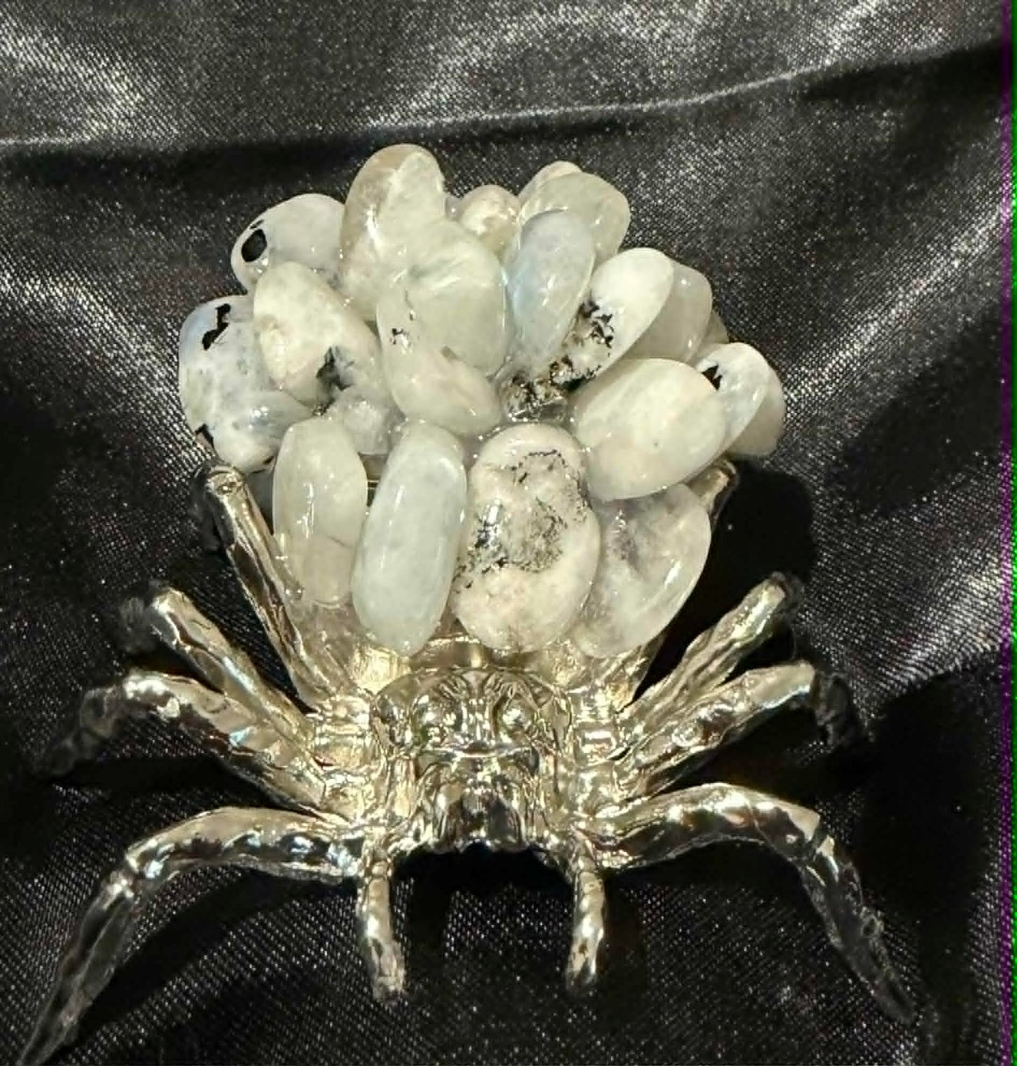 Crystal Chip Spider Figurine