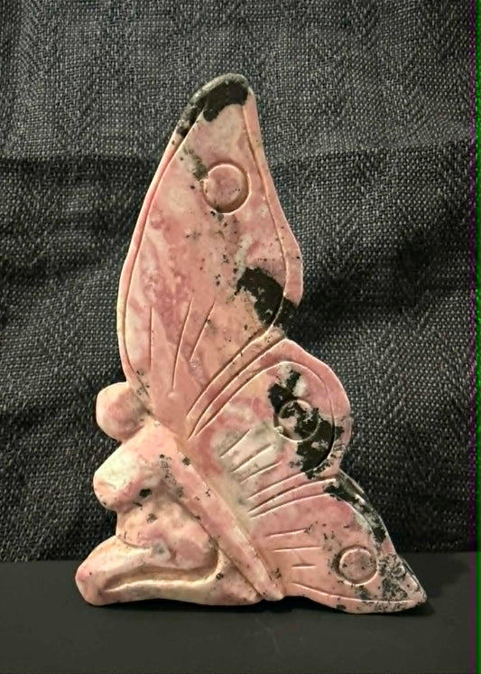 Rhodonite Fairy Carving