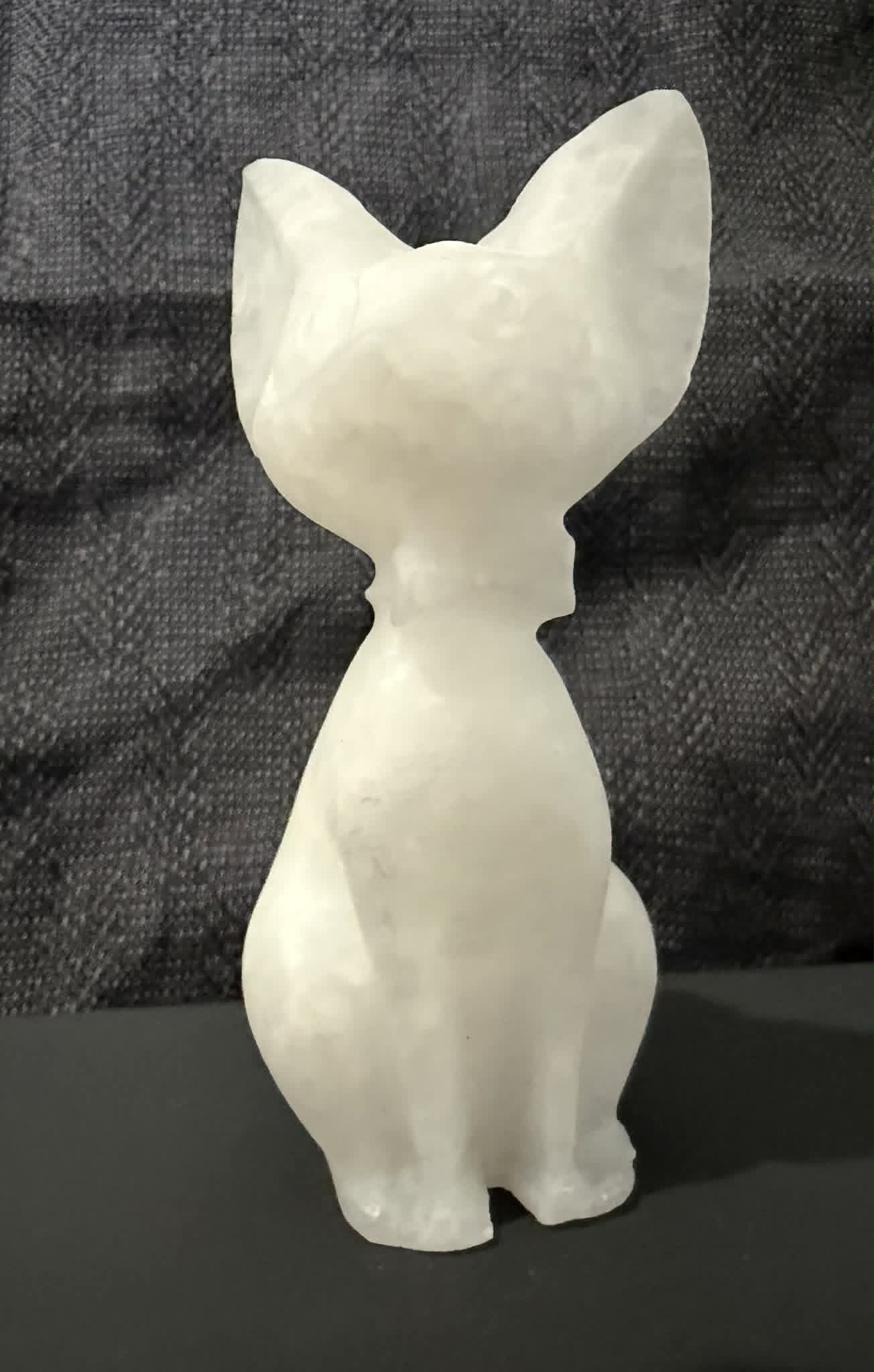 White Jade Cat Carving
