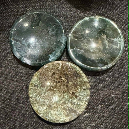 Moss Agate Bowl / Sphere Holder