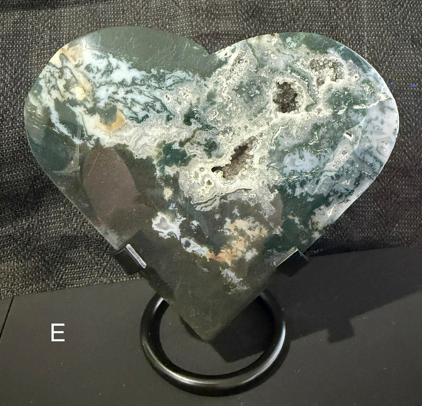 Moss Agate Hearts