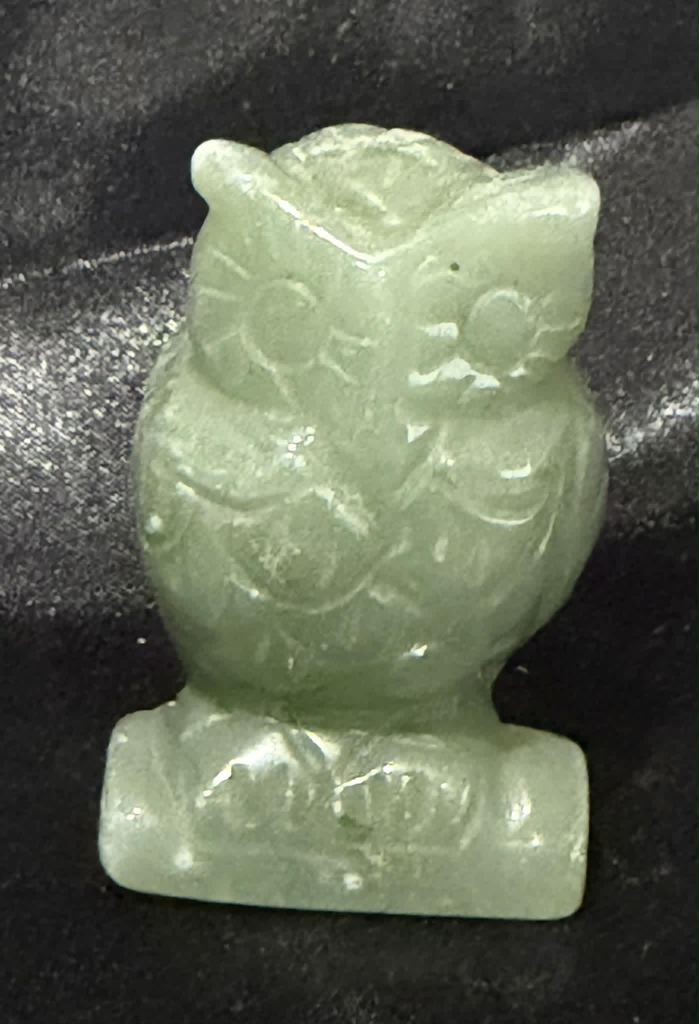 Green Aventurine Owl Carving