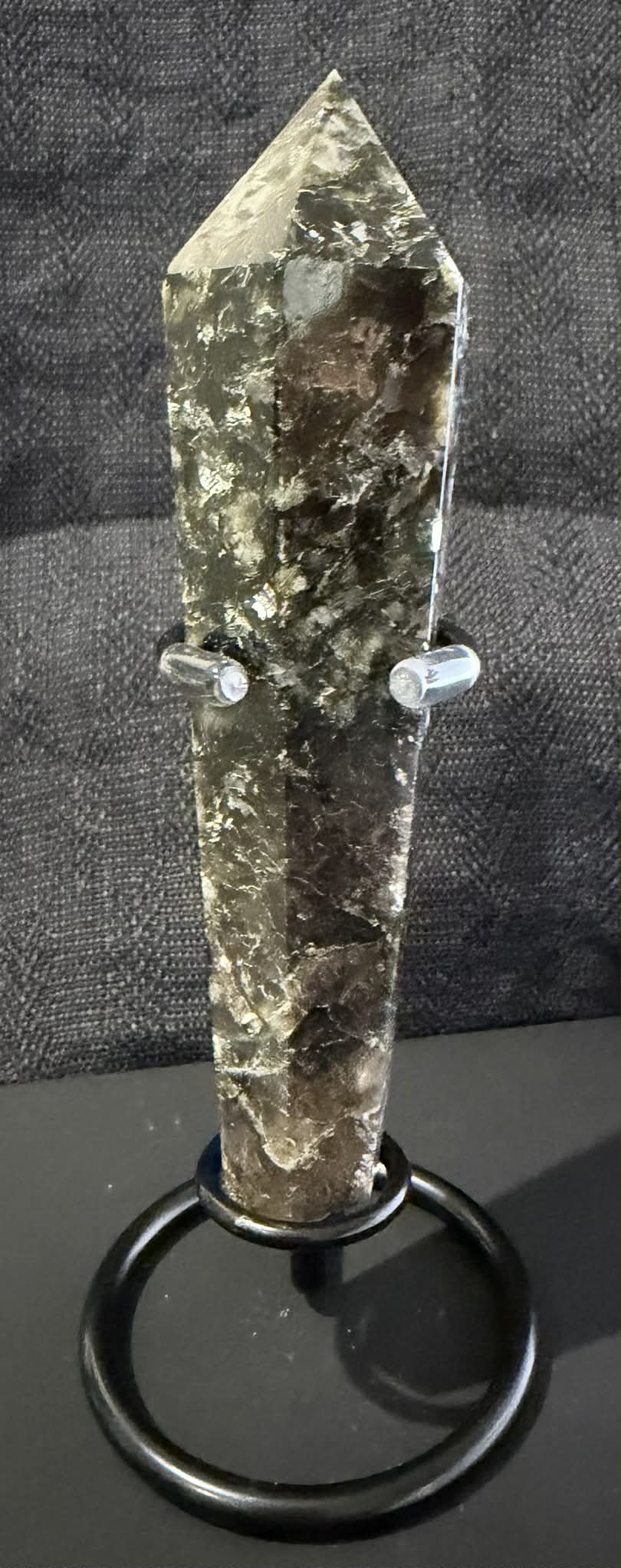 Larvikite Wand with Stand
