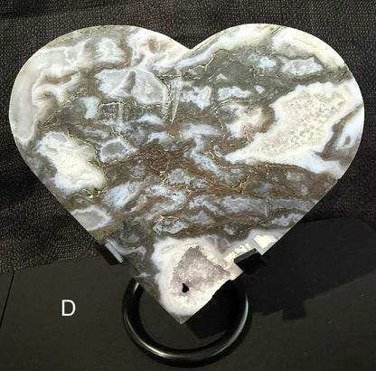 Moss Agate Hearts