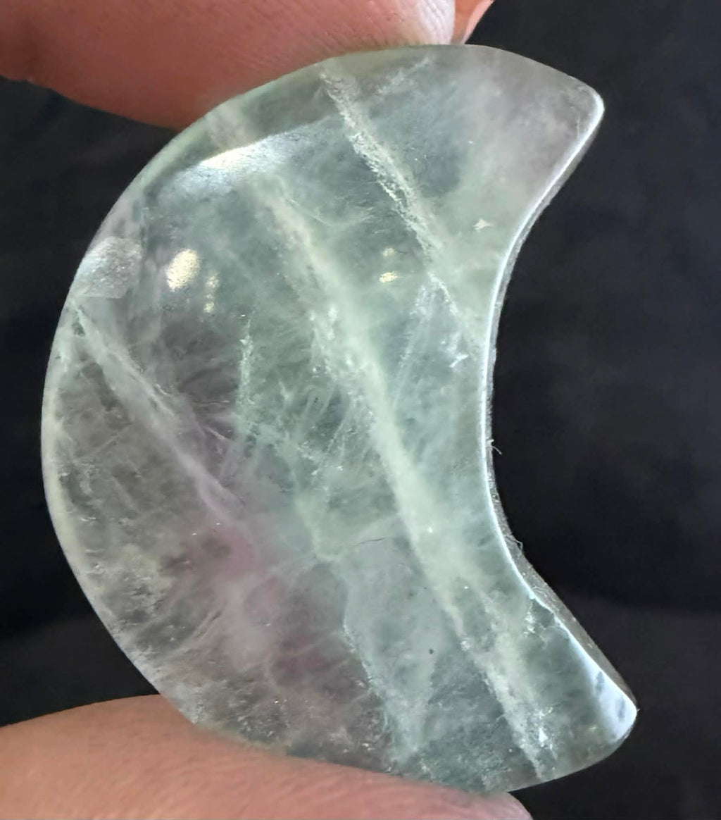 Medium Fluorite Moon Carvings