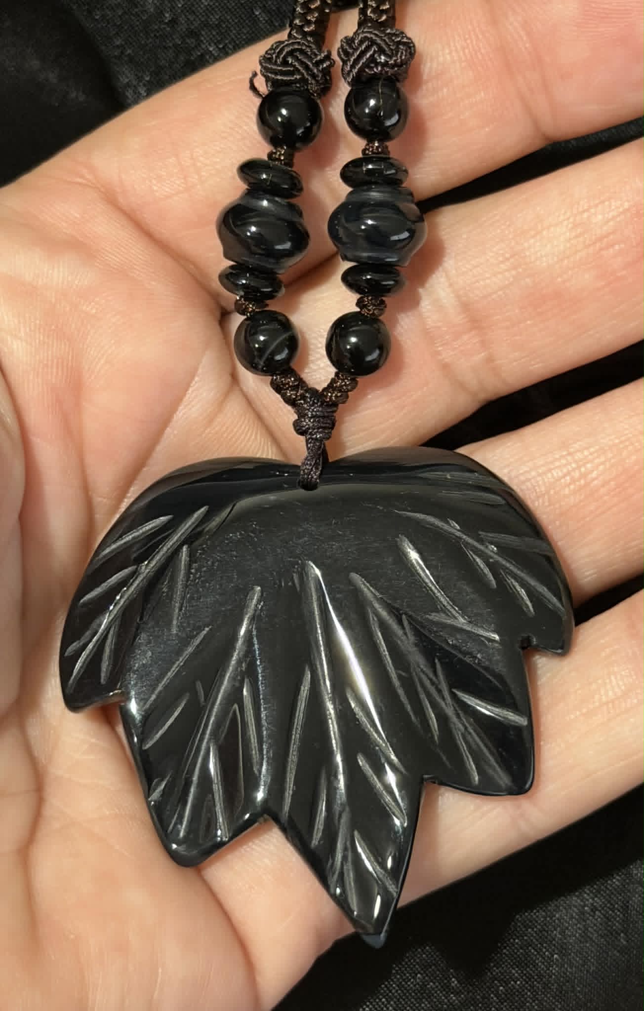 Maple Leaf Crystal Pendant