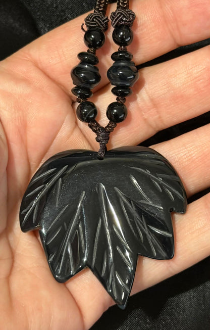 Maple Leaf Crystal Pendant