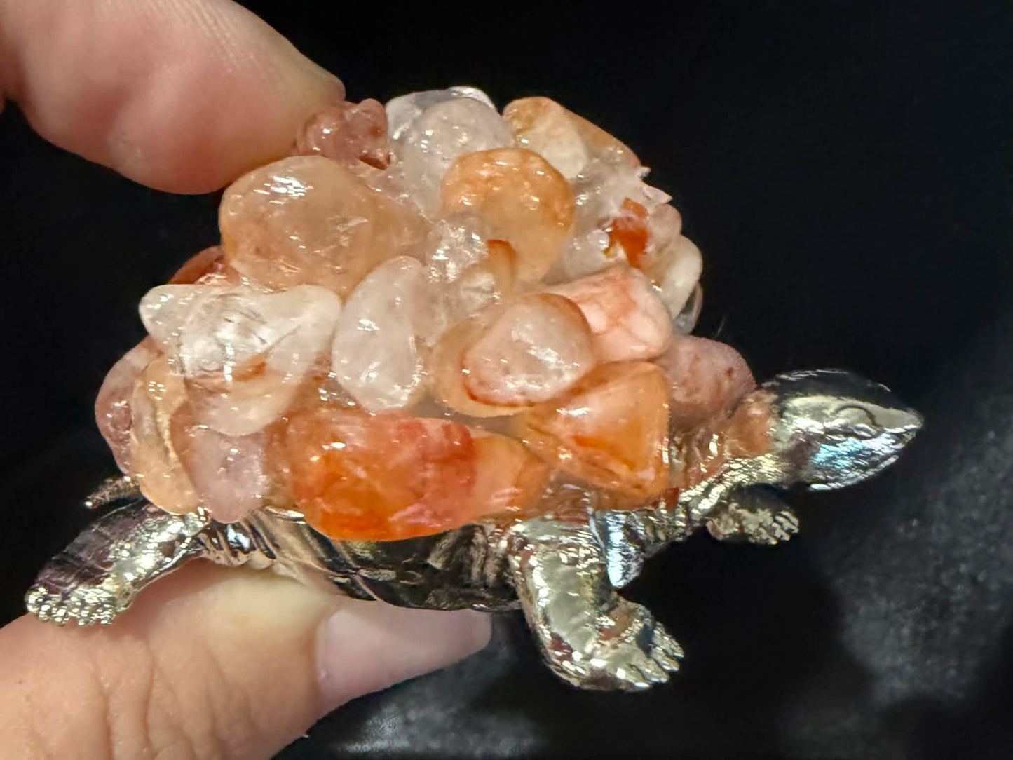 Crystal Chip Turtle Figurine