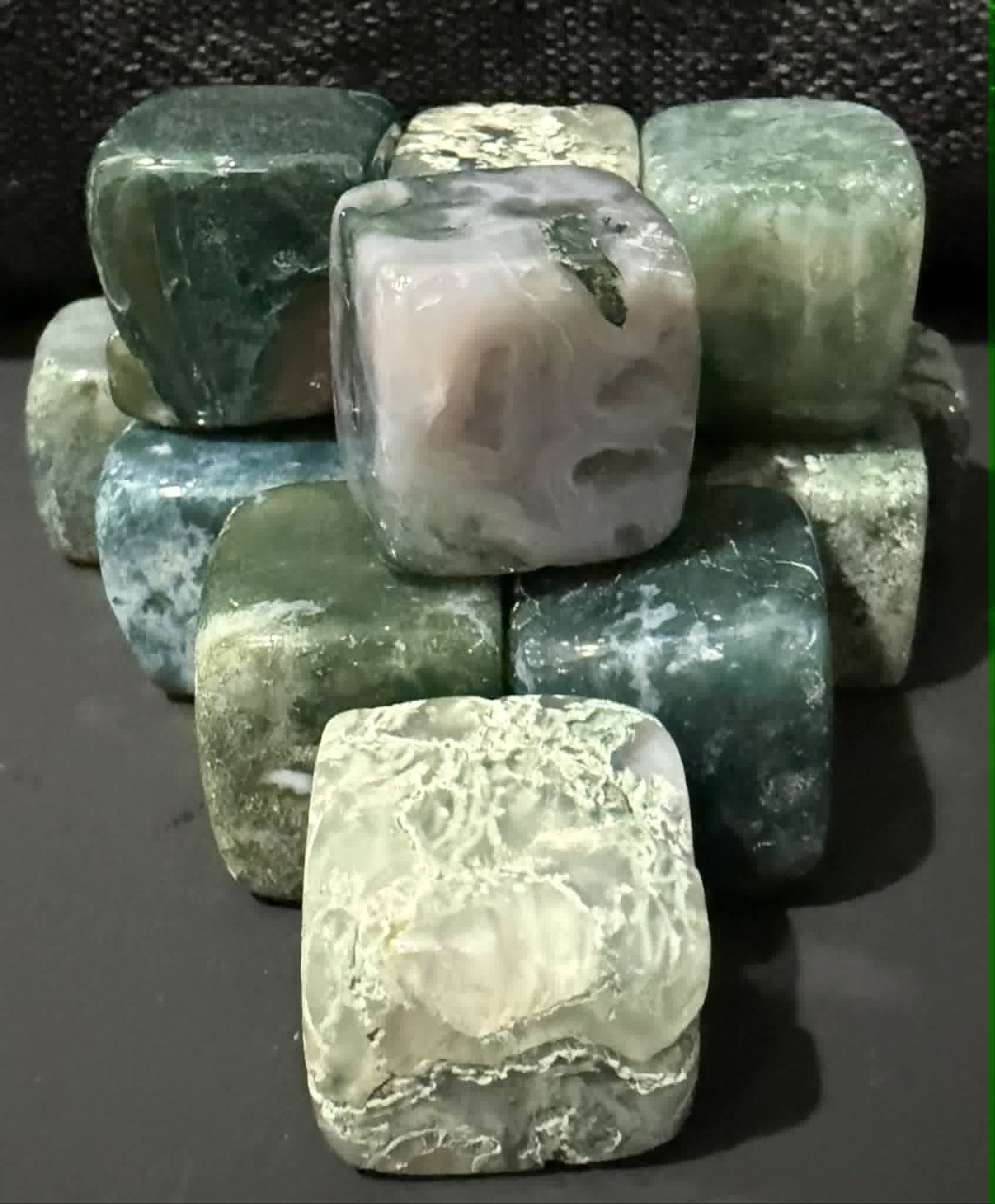 Moss Agate Mini Cubes