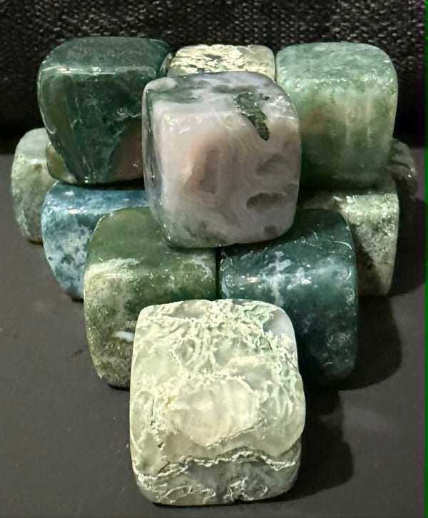 Moss Agate Mini Cubes