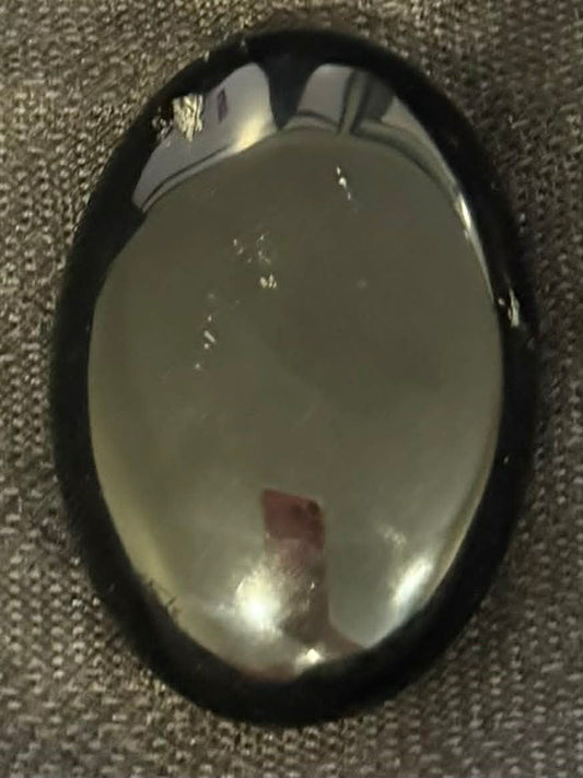 Black Obsidian Palm Stone