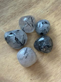 Black Rutile Quartz Tumbles
