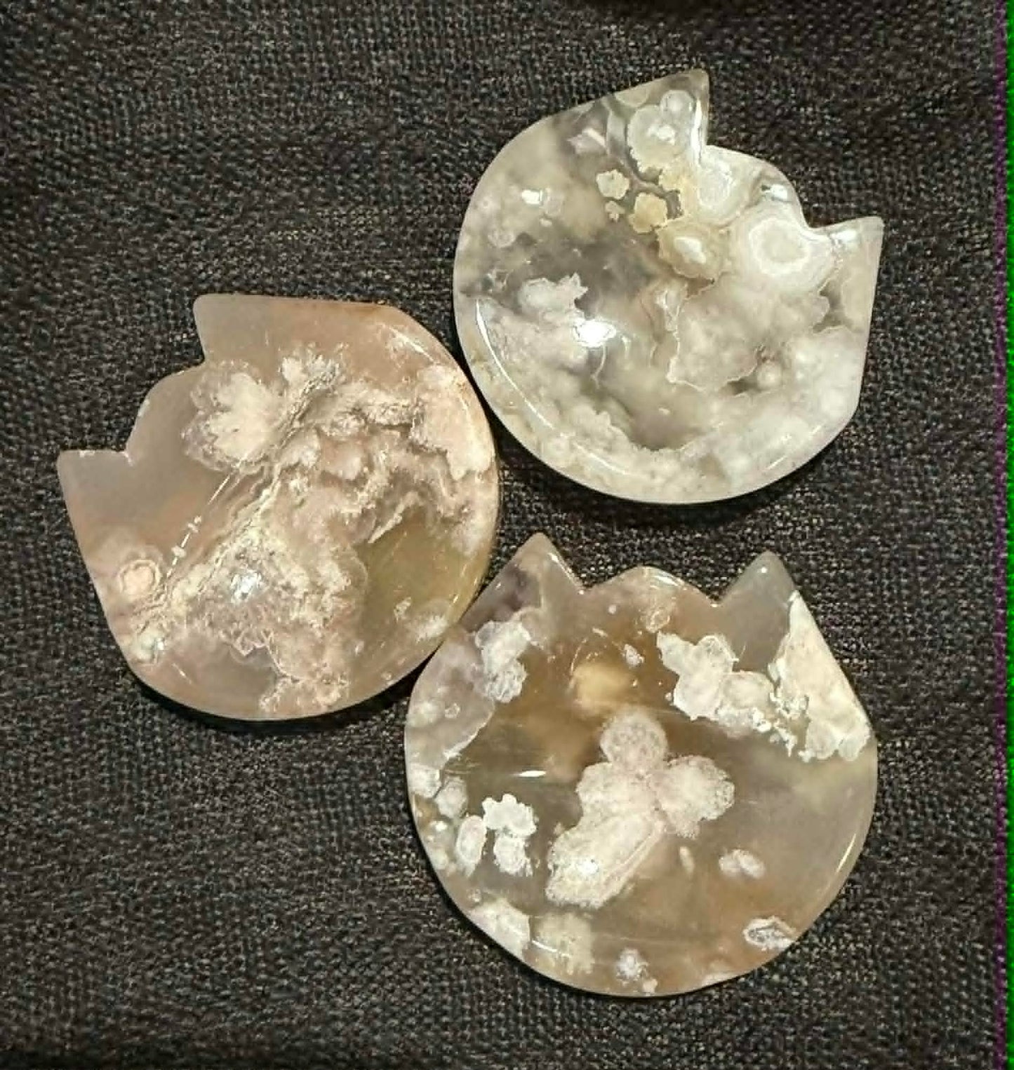 Flower Agate Bowl / Sphere Holder