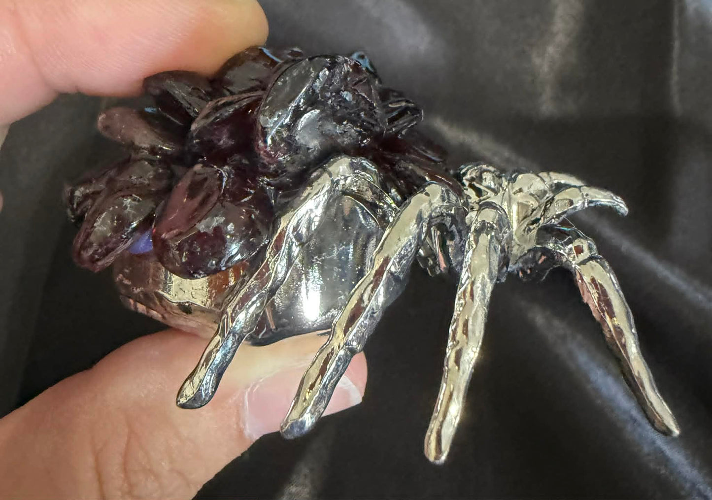 Crystal Chip Spider Figurine