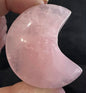 Rose Quartz Star and Moon Carvings