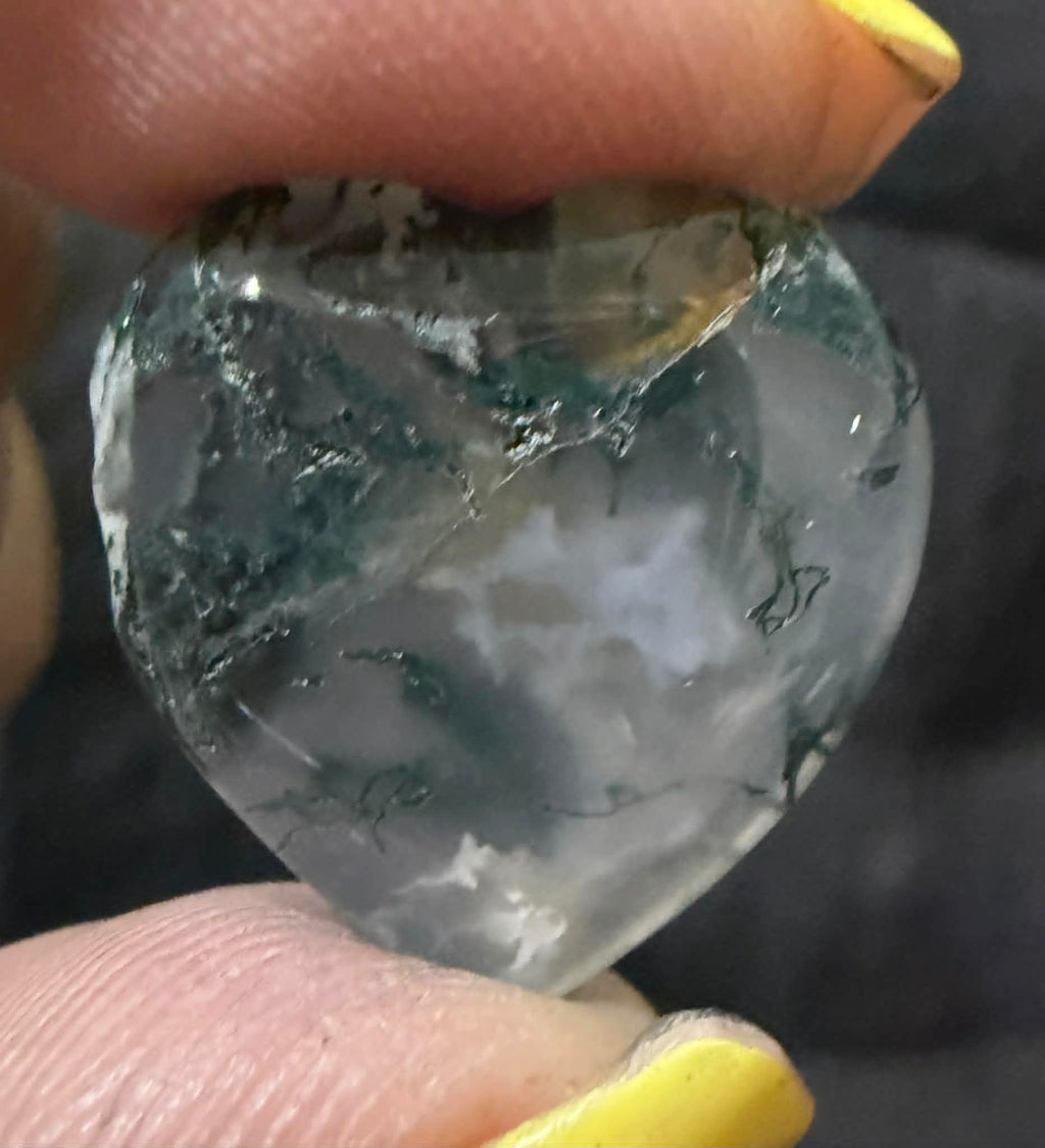 Small Crystal Heart Carvings