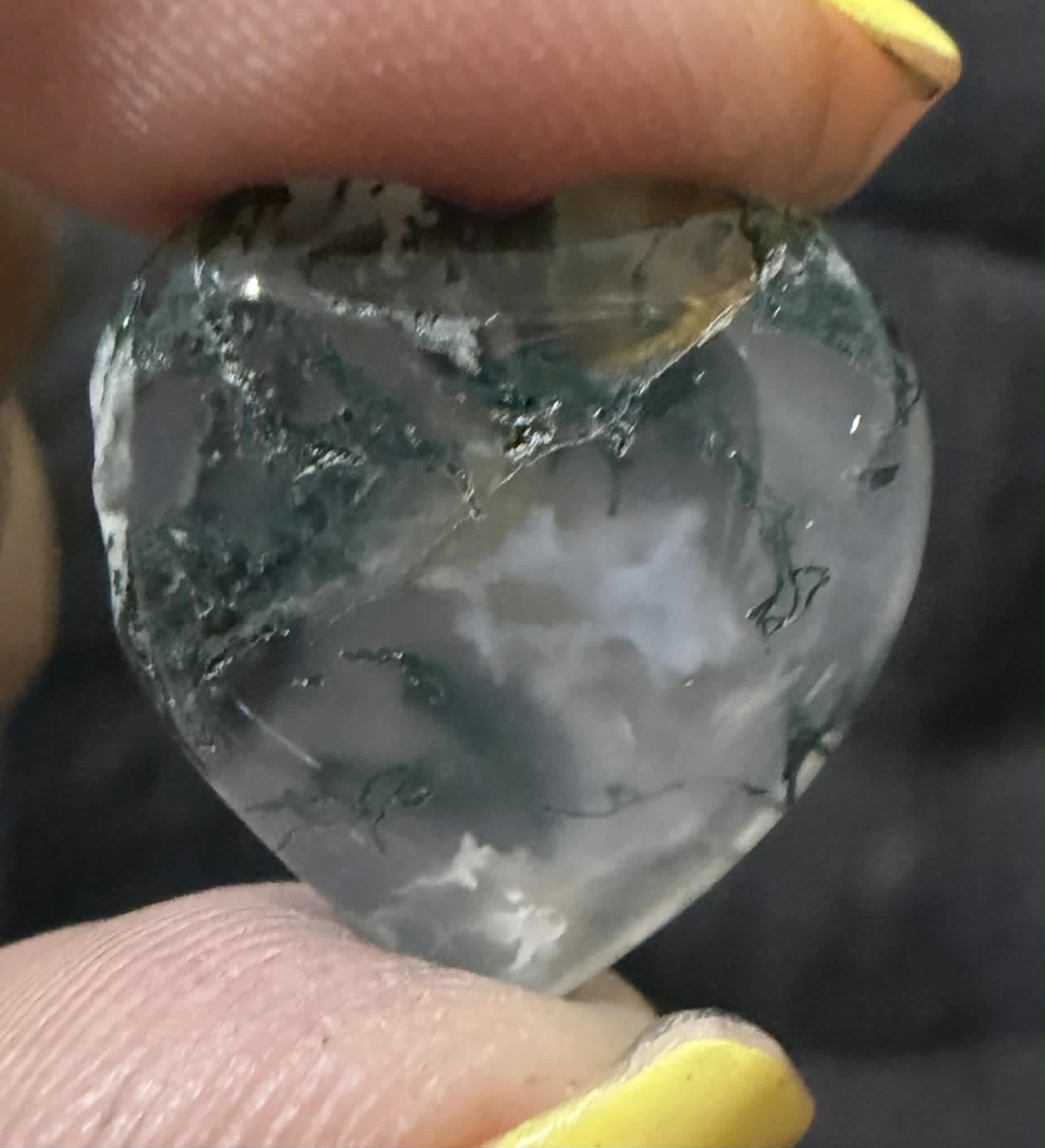 Small Crystal Heart Carvings