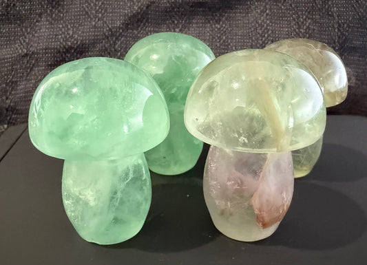 Fluorite Mushroom Carving
