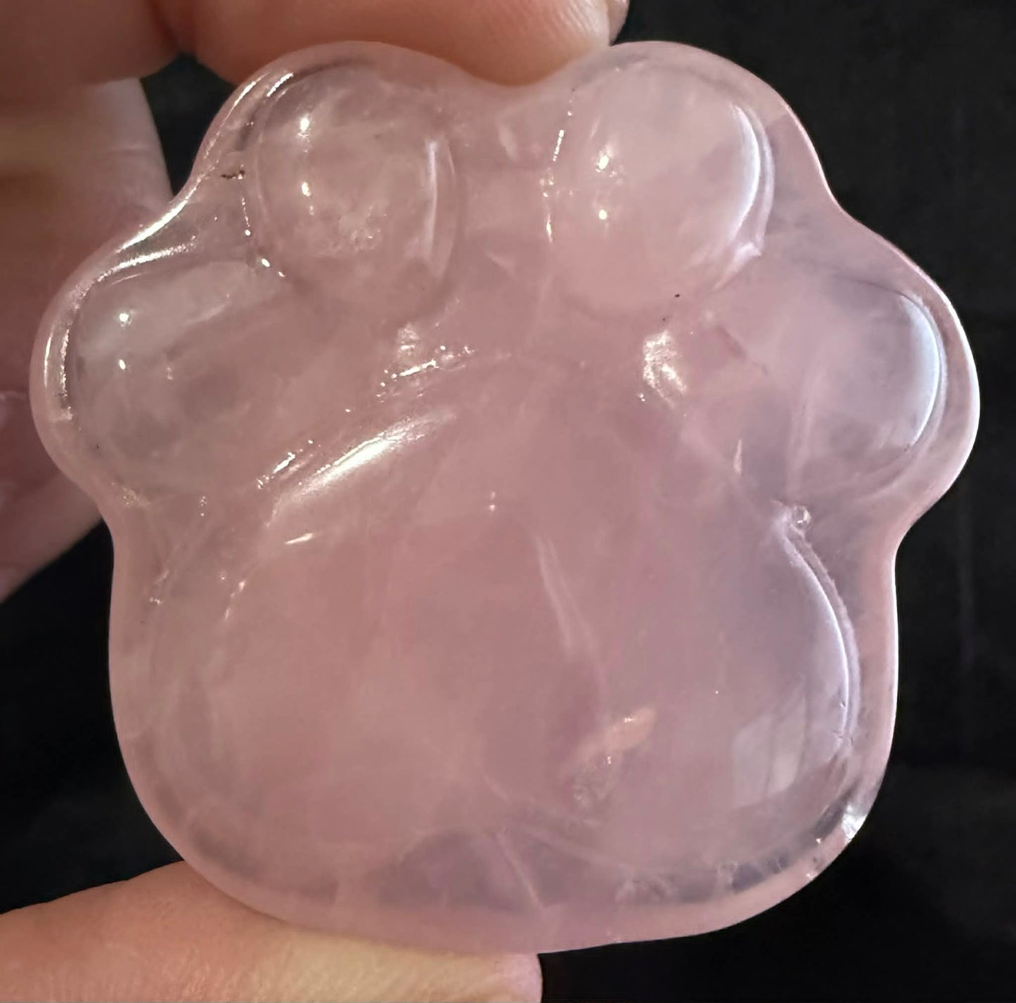 Rose Quartz Cat Paw