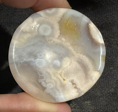 Flower Agate Bowl / Sphere Holder