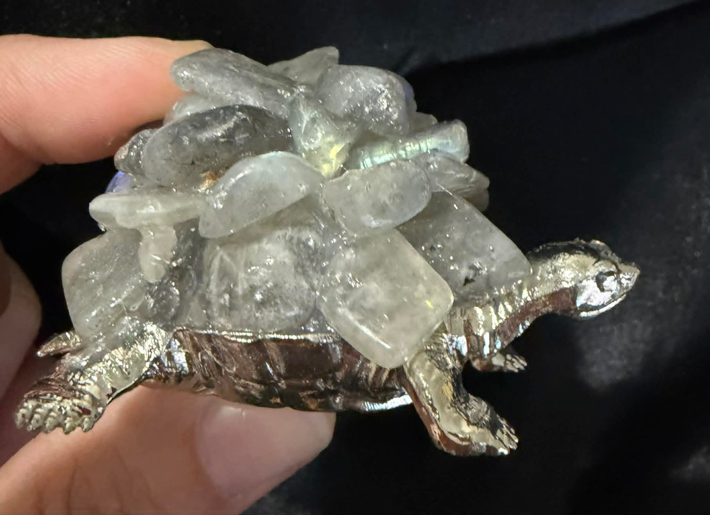 Crystal Chip Turtle Figurine