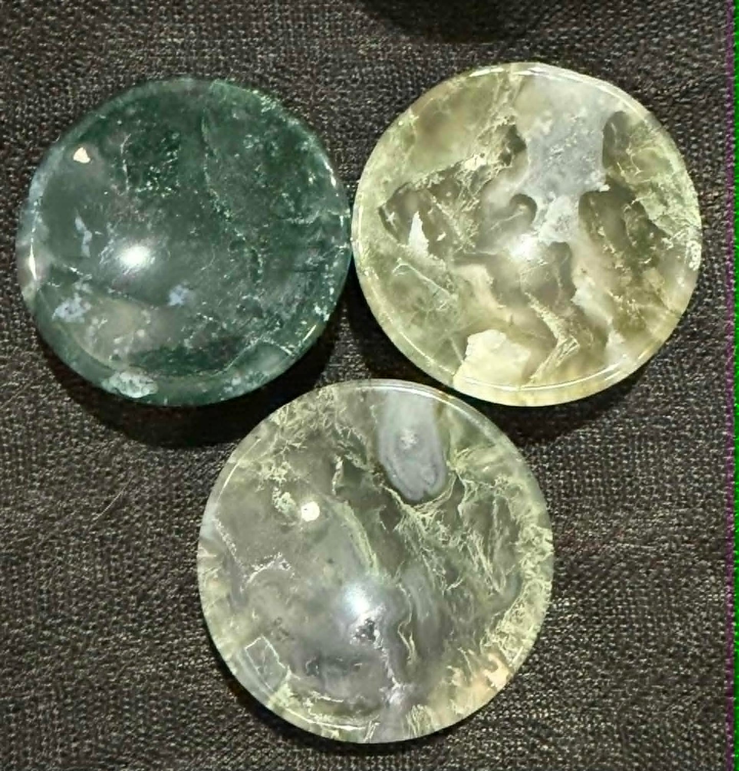 Moss Agate Bowl / Sphere Holder