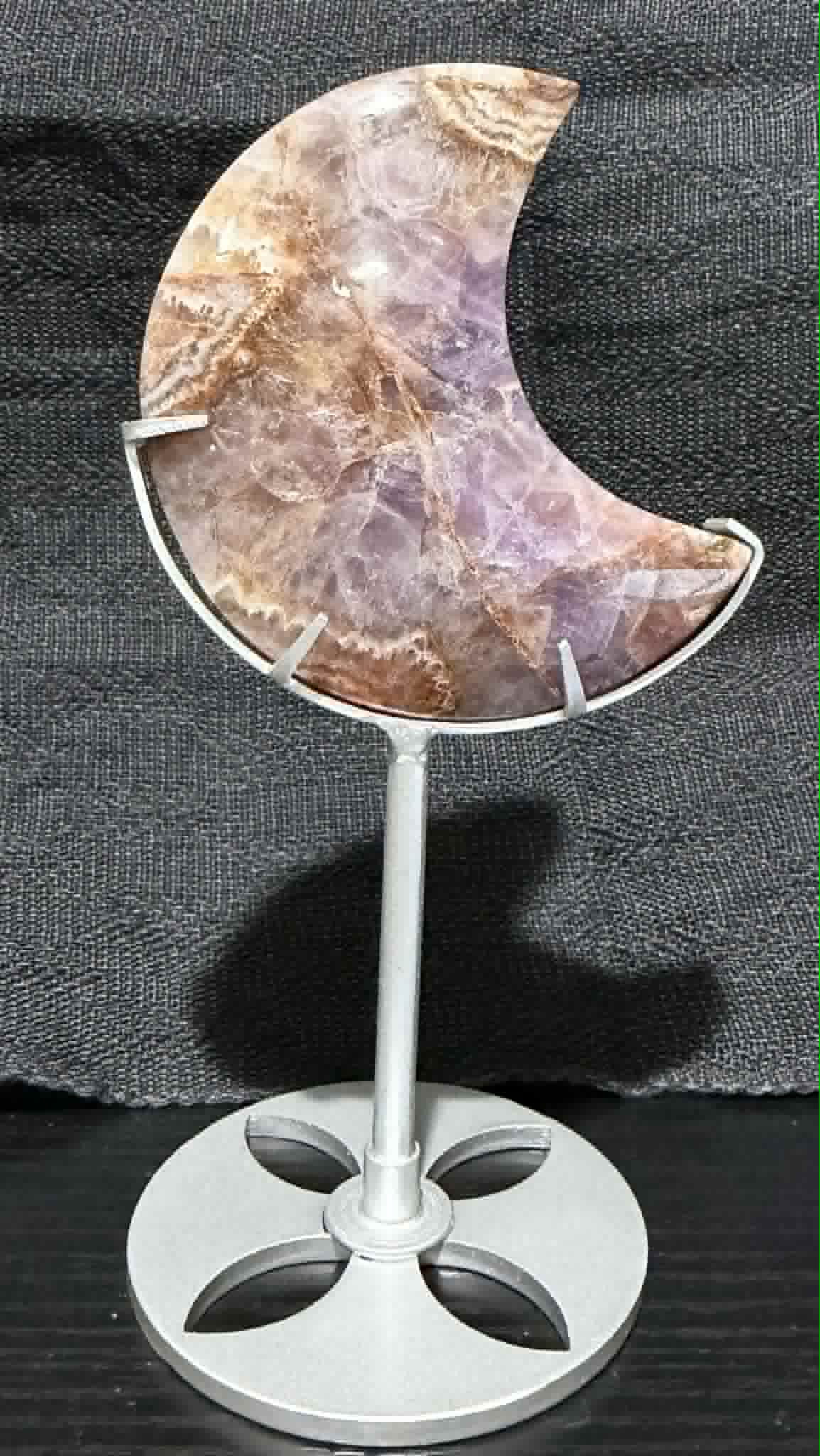 Amethyst Agate Moon with Stand
