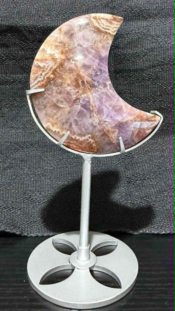 Amethyst Agate Moon with Stand