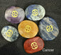 Crystal Palm Stones with Zodiac Symbols