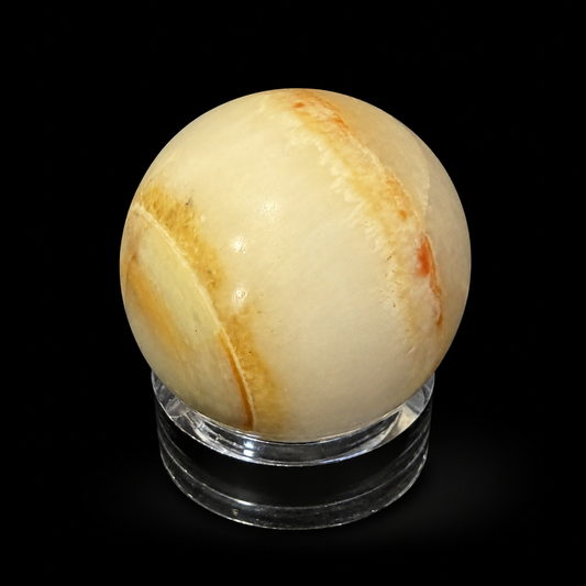 White and Orange Carnelian Sphere
