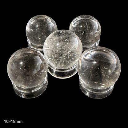 16-18mm Quality Clear Quartz Sphere