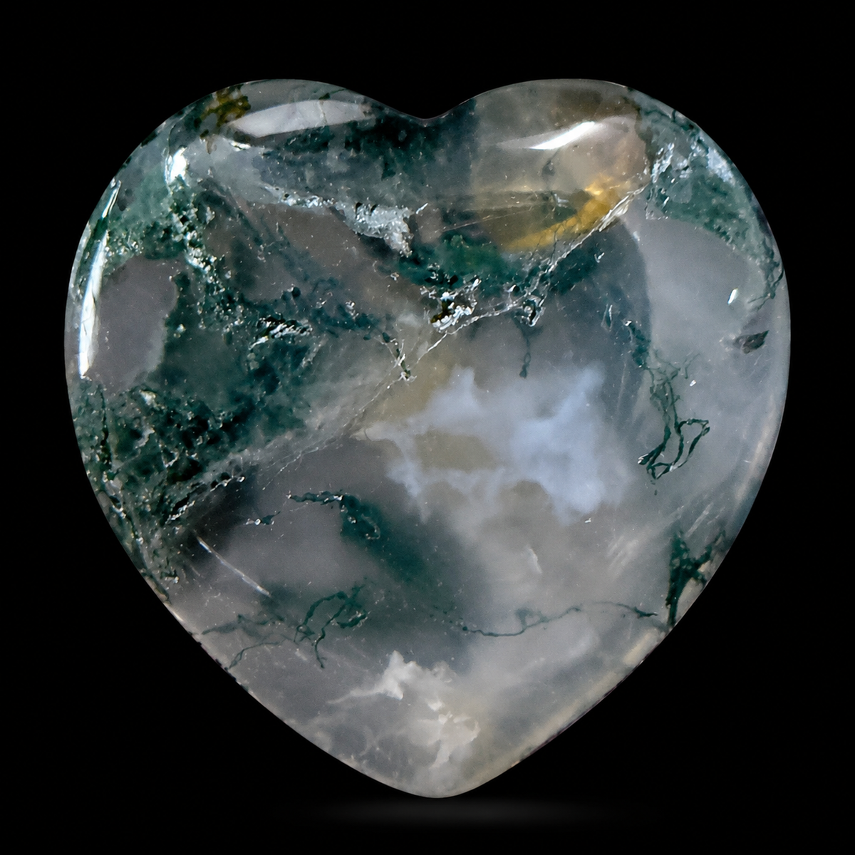 Small Crystal Heart Carvings