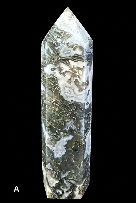 Moss Agate Large Towers