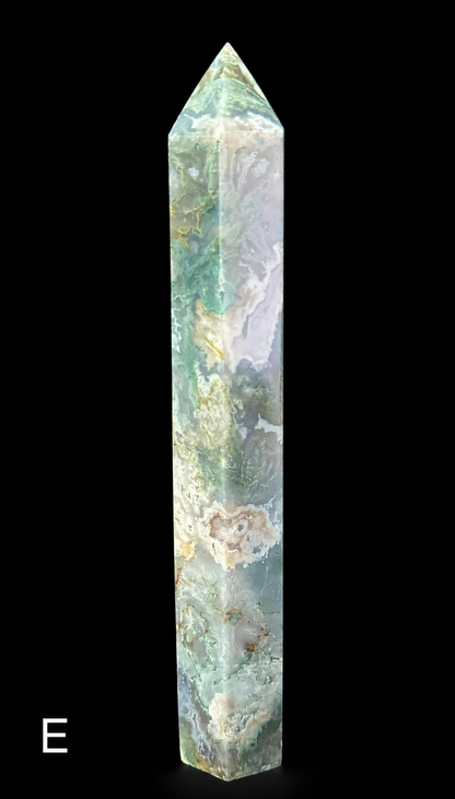 Moss Agate Large Towers
