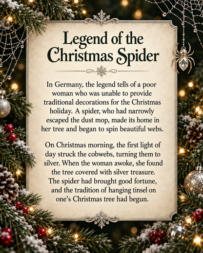 Handmade Christmas Spider Ornament