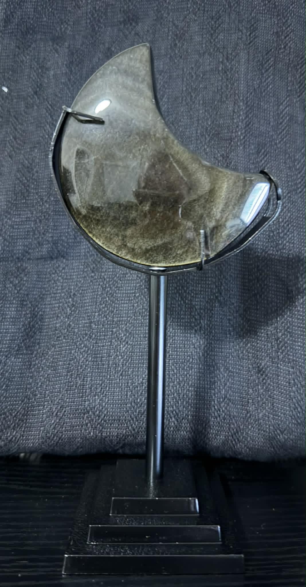 Gold Sheen Obsidian Moon with Stand