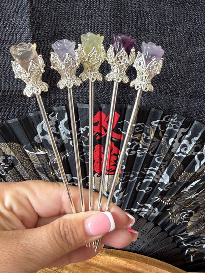 Fluorite Hair Pins