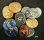 Crystal Palm Stones with Zodiac Symbols