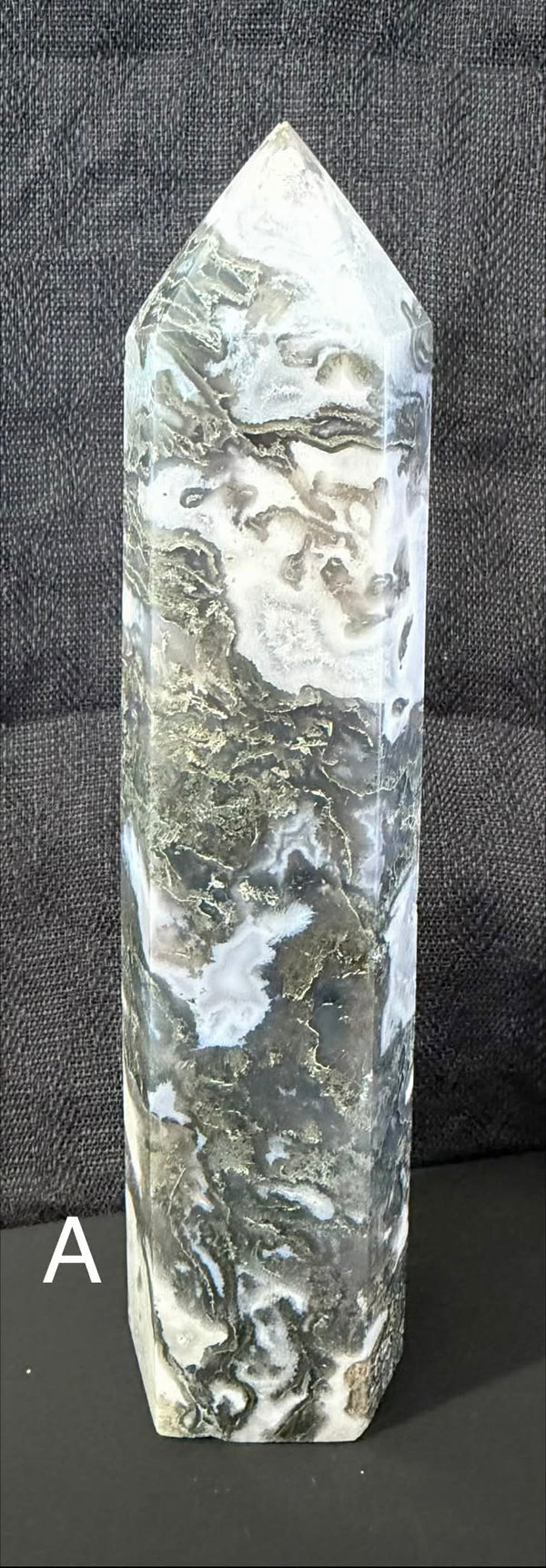 Moss Agate Large Towers