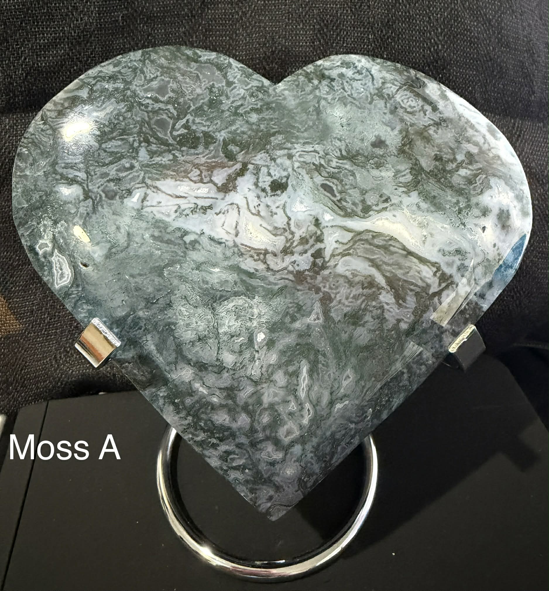 Moss Agate Heart