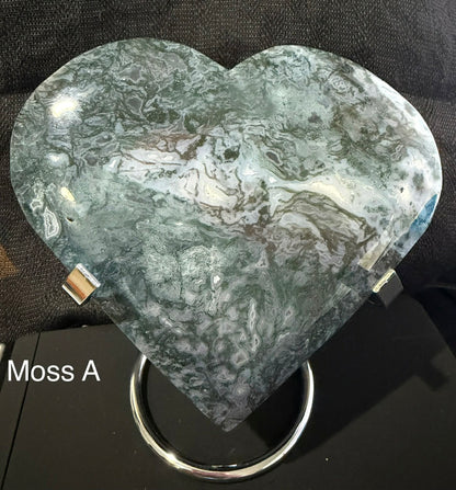 Moss Agate Heart