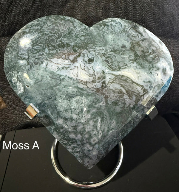 Moss Agate Heart
